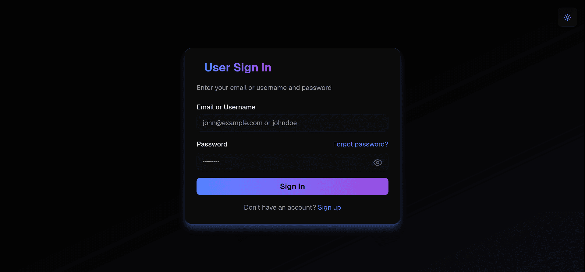 TickMate sign in page
