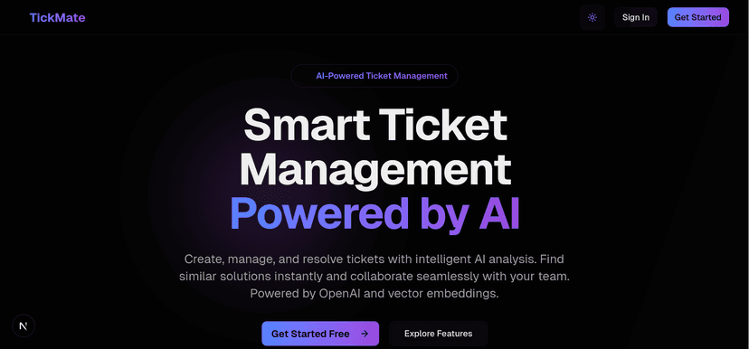 TickMate - AI-Powered Support Ticket Management